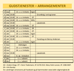 Gudstjenesteliste